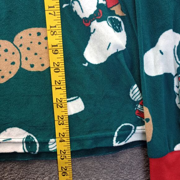 Peanuts Snoopy Christmas Pajamas Set Women’s Fleece Long Sleeve Cocoa Cookies - Picture 7 of 7
